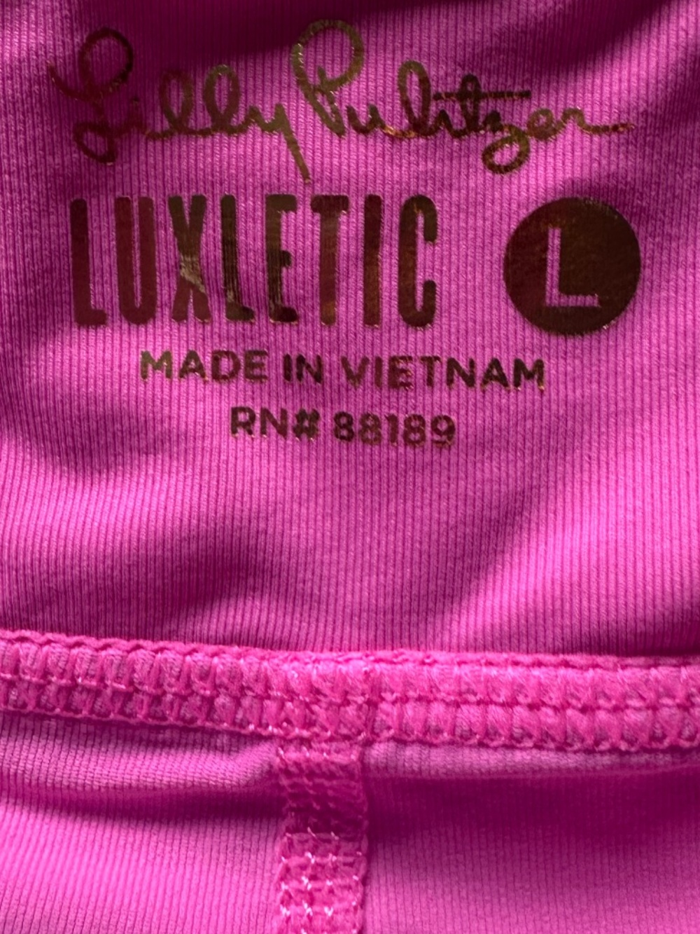 LILLY PULITZER Aura Pink check you out CORRINE skort luxletic UPF 50 Size L. - Picture 7 of 7